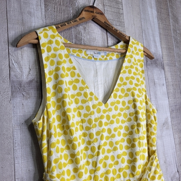 Boden Yellow Sleeveless Linen/Cotton Dress. Size 6 - Picture 3 of 15